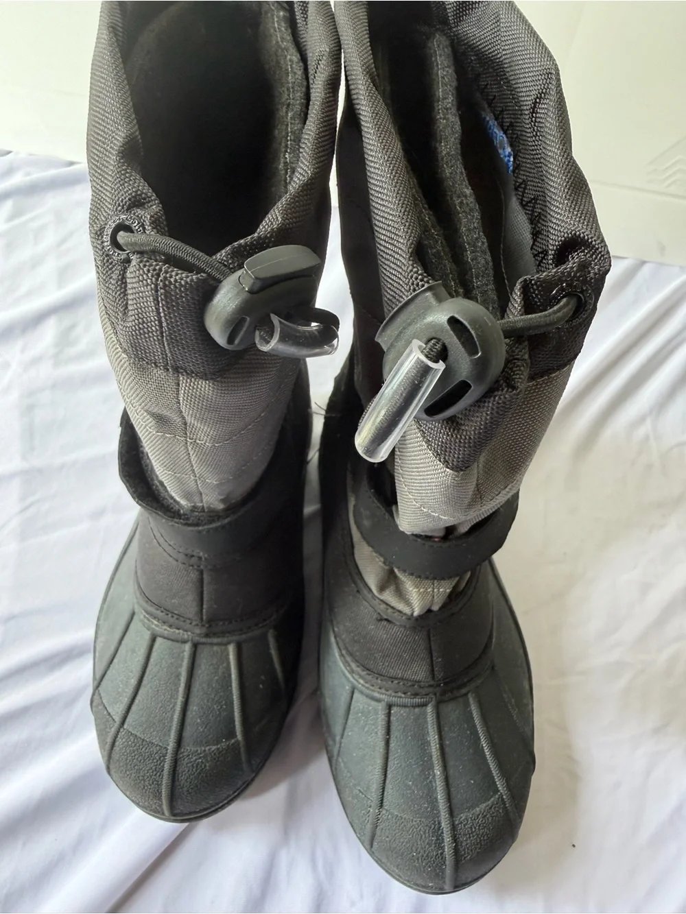 Columbia Kids Waterproof Winter Snow Boots Black Gray Size Youth 2